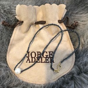 Jorge Adeler cultured pearl and hematite necklace